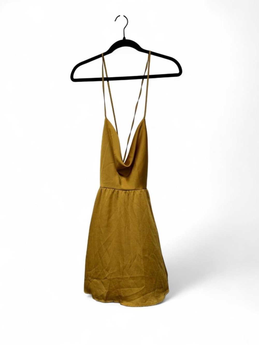 Free People Intimately Look into the Sun Satin Strap Cowl Neck Slip Dress XS